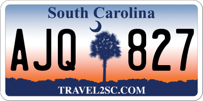 SC license plate AJQ827