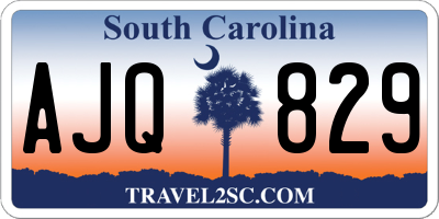 SC license plate AJQ829