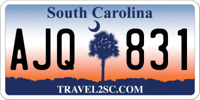 SC license plate AJQ831