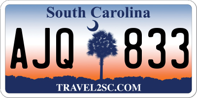 SC license plate AJQ833