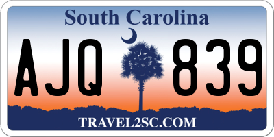 SC license plate AJQ839
