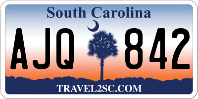 SC license plate AJQ842
