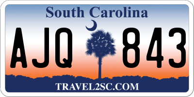 SC license plate AJQ843