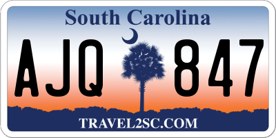 SC license plate AJQ847