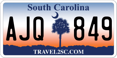 SC license plate AJQ849