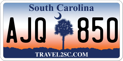 SC license plate AJQ850