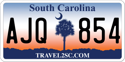 SC license plate AJQ854