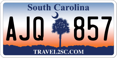 SC license plate AJQ857