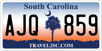 SC license plate AJQ859