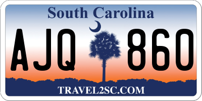 SC license plate AJQ860