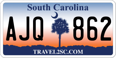SC license plate AJQ862
