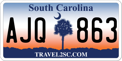 SC license plate AJQ863