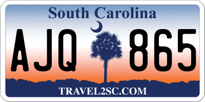 SC license plate AJQ865