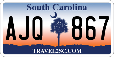 SC license plate AJQ867