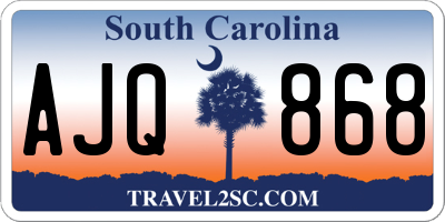 SC license plate AJQ868