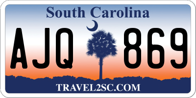 SC license plate AJQ869
