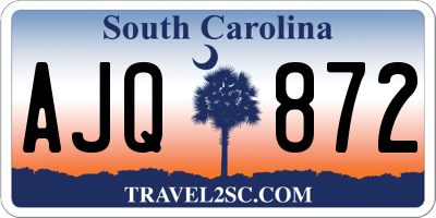 SC license plate AJQ872