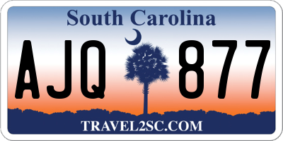 SC license plate AJQ877