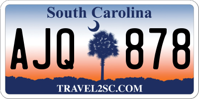 SC license plate AJQ878