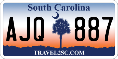 SC license plate AJQ887
