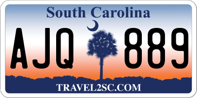 SC license plate AJQ889