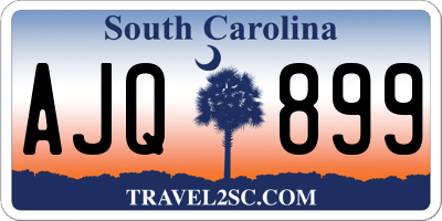 SC license plate AJQ899
