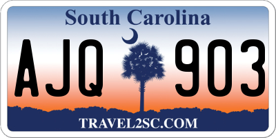 SC license plate AJQ903