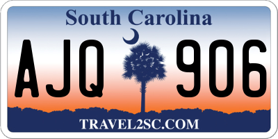 SC license plate AJQ906