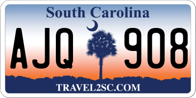 SC license plate AJQ908