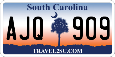SC license plate AJQ909