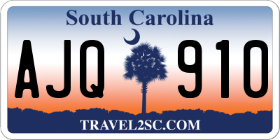 SC license plate AJQ910