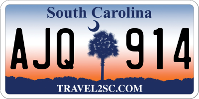 SC license plate AJQ914
