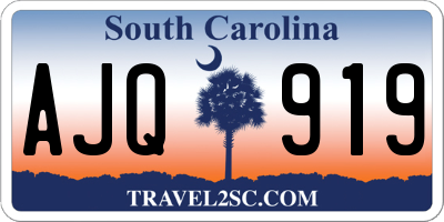SC license plate AJQ919