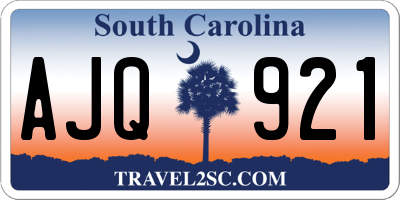 SC license plate AJQ921