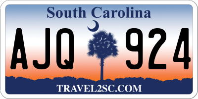 SC license plate AJQ924
