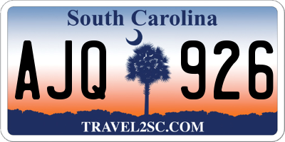 SC license plate AJQ926