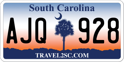 SC license plate AJQ928