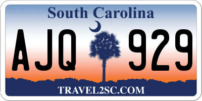 SC license plate AJQ929