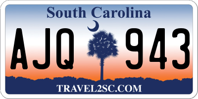 SC license plate AJQ943
