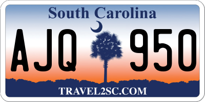 SC license plate AJQ950