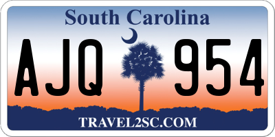 SC license plate AJQ954