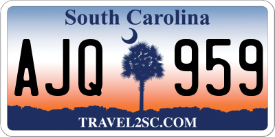 SC license plate AJQ959