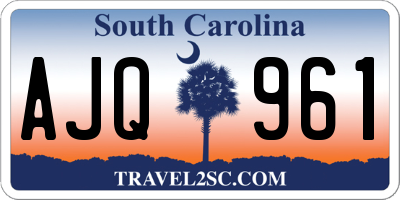 SC license plate AJQ961