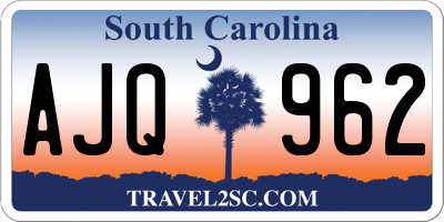 SC license plate AJQ962