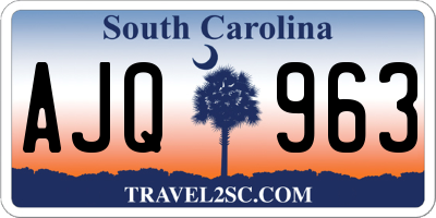 SC license plate AJQ963