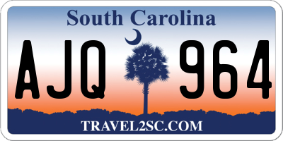 SC license plate AJQ964