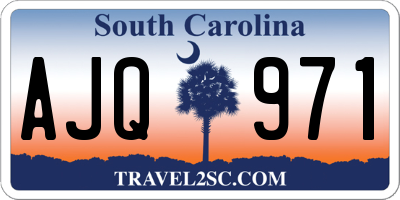 SC license plate AJQ971