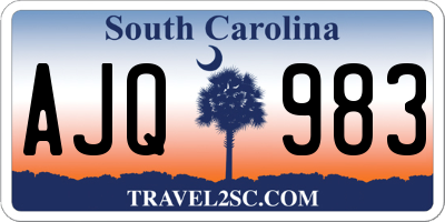 SC license plate AJQ983