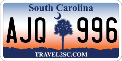 SC license plate AJQ996