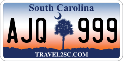 SC license plate AJQ999